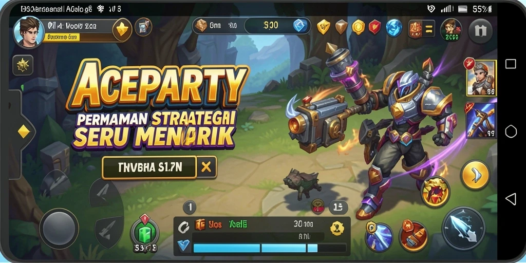 Tampilan gameplay seru dalam ACEPARTY dengan strategi mendalam.