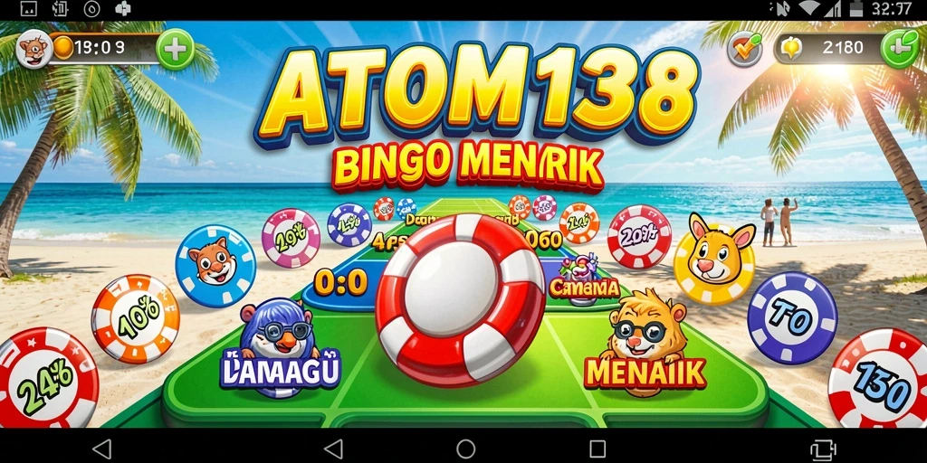 Screenshot ATOM138 menampilkan aksi seru permainan Bingo dengan visual menarik.