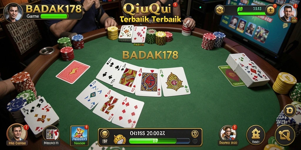 Screenshot menunjukkan antusiasme dalam bermain QiuQiu dengan BADAK178.