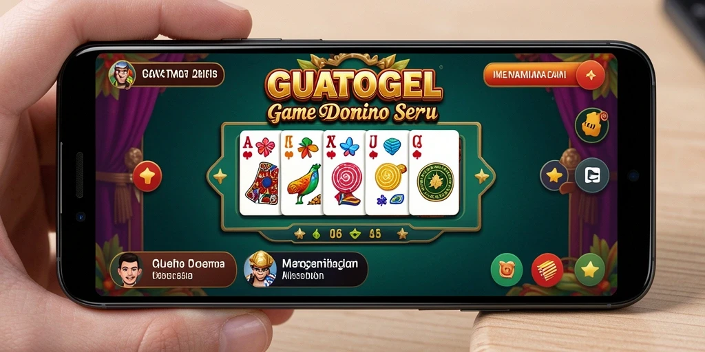 Tangkapan layar gameplay GUATOGEL menampilkan aksi seru permainan Domino.