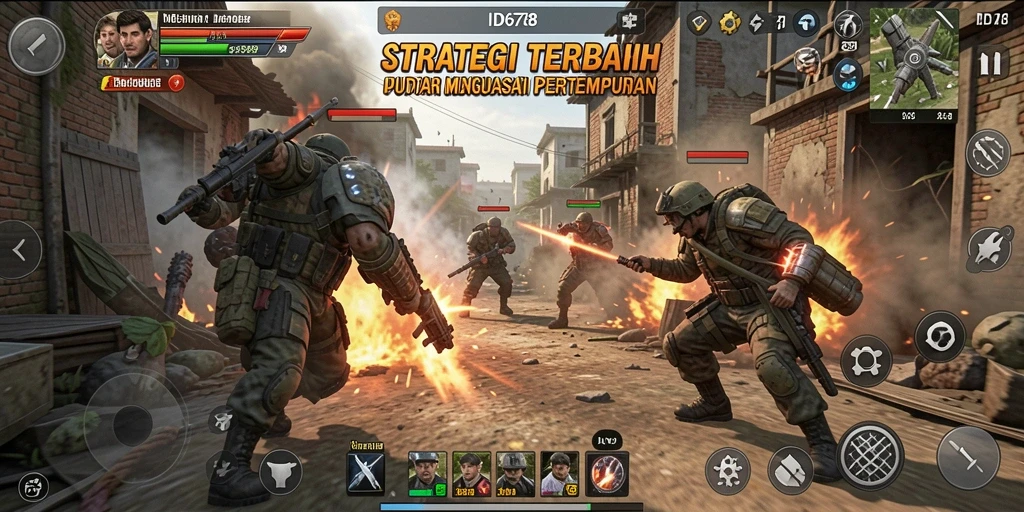 Tangkapan layar ID678 menampilkan aksi pertempuran yang mendebarkan dan strategi yang cermat.