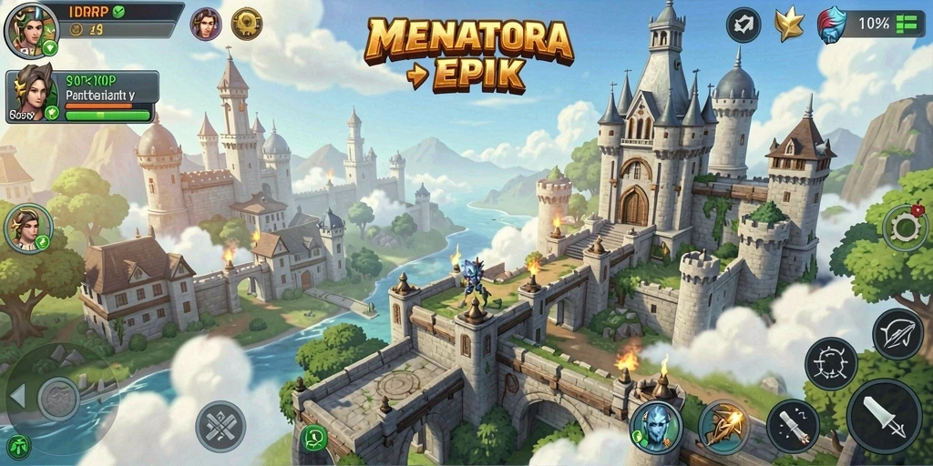 Tampilan gameplay IDRRP menunjukkan strategi menara yang mendebarkan.