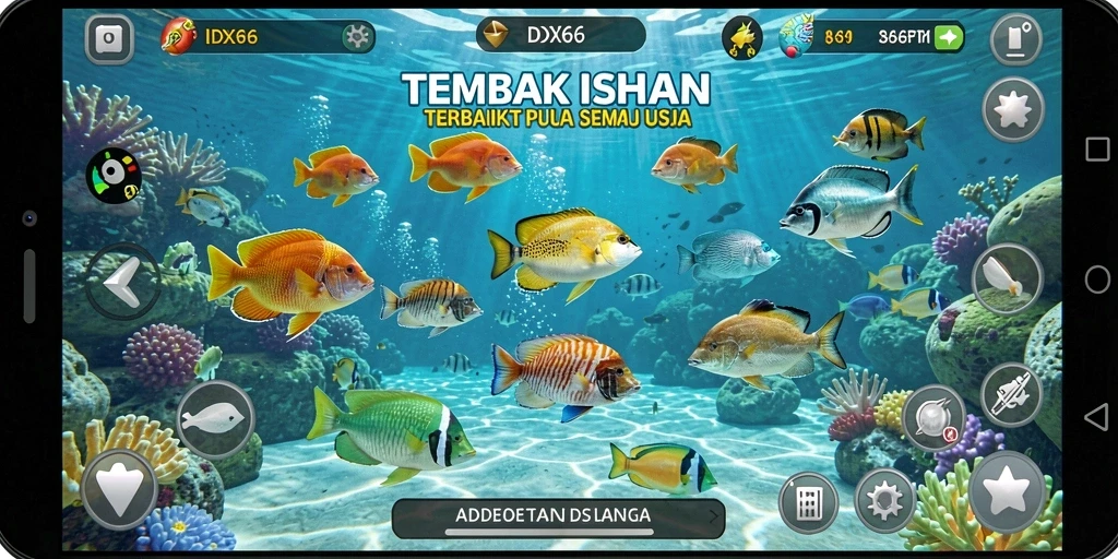 Tampilan gameplay menembak ikan yang seru dan menantang di IDX66.