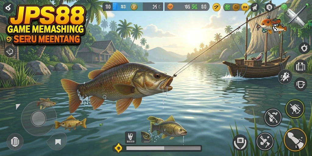 Screenshot utama JPS88 menampilkan gameplay memancing yang seru dan menantang.