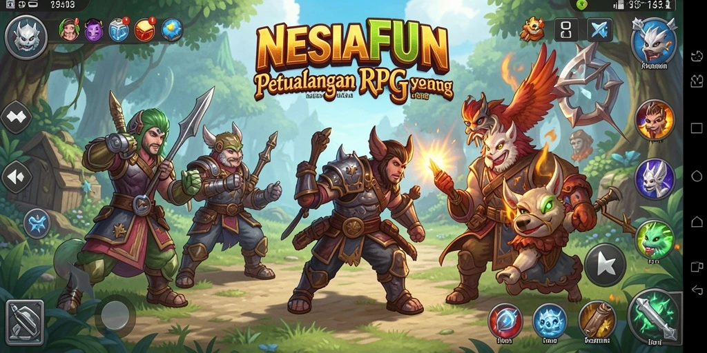 Tampilan gameplay RPG yang mengasyikkan dan kaya grafis.