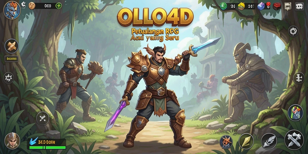 Tampilan gameplay petualangan ARPG yang epik dan menegangkan.
