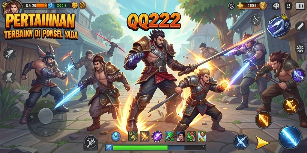 Screenshot gameplay QQ222 dengan aksi pertarungan yang seru.