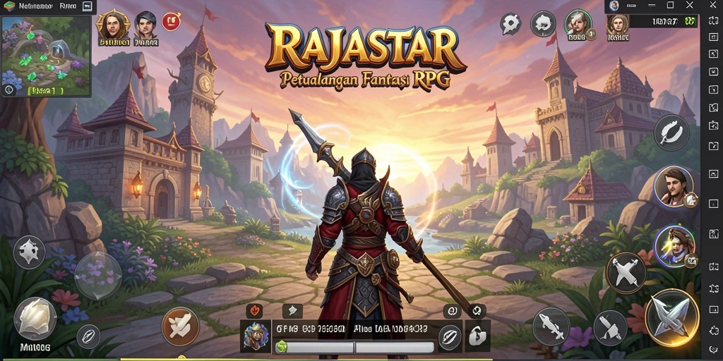 Screenshot game RAJASTAR menampilkan aksi seru dalam pertempuran RPG.