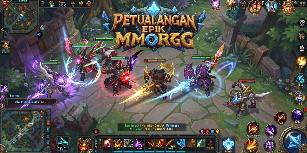 Tangkapan layar utama S13 menampilkan aksi seru di dunia MMORPG.