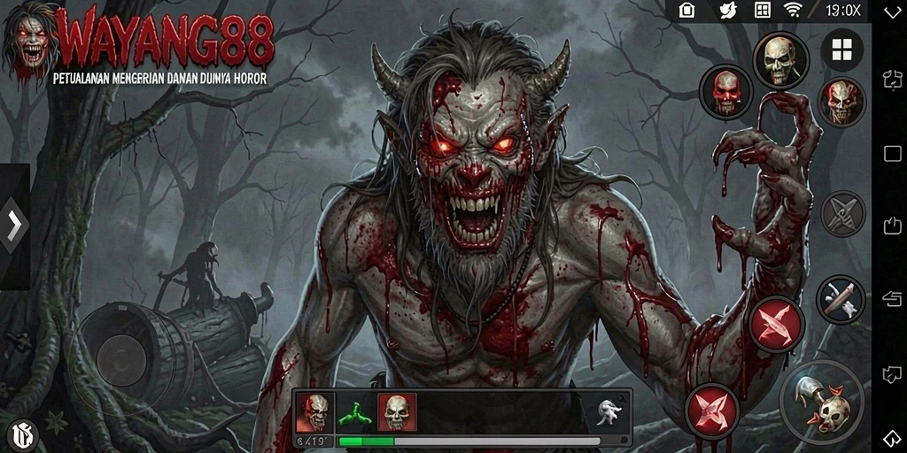 Gameplay seram dalam <strong>WAYANG88</strong> yang penuh dengan hantu dan teka-teki.